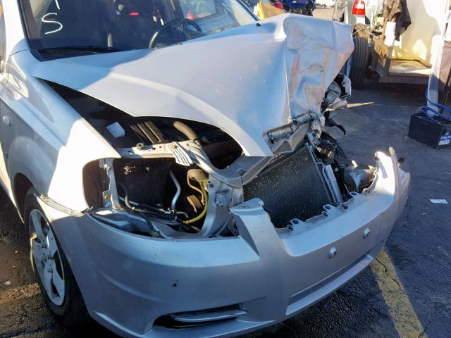 KL1TD56618B009369 - 2008 CHEVROLET AVEO BASE Күміс фото 9
