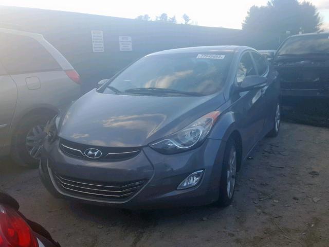 5NPDH4AEXCH122772 - 2012 HYUNDAI ELANTRA GL GRAY photo 2