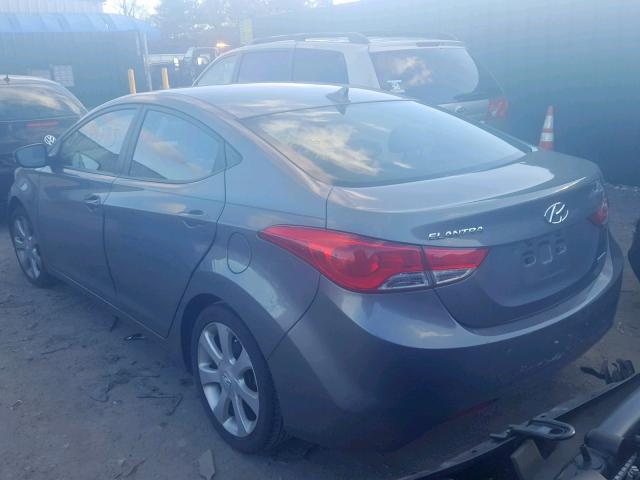 5NPDH4AEXCH122772 - 2012 HYUNDAI ELANTRA GL GRAY photo 3