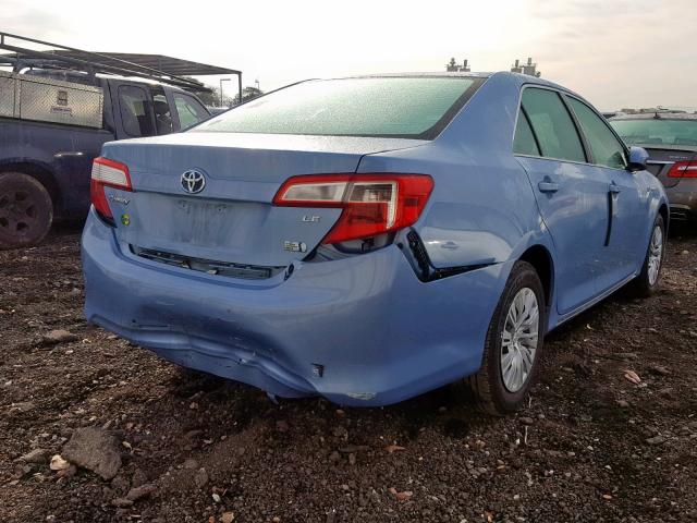 4T1BD1FK3CU055532 - 2012 TOYOTA CAMRY HYBR 蓝色 照片 4