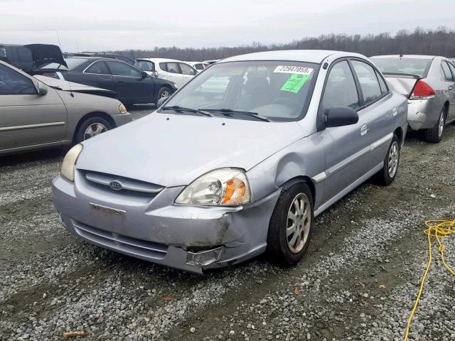 KNADC125756399630 - 2005 KIA RIO SILVER photo 2