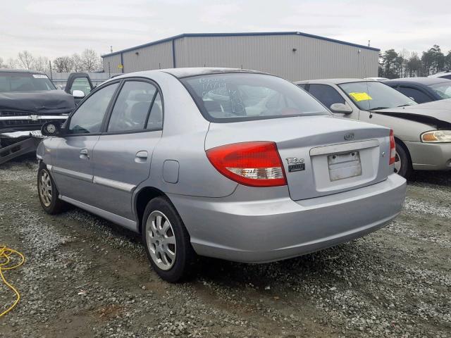 KNADC125756399630 - 2005 KIA RIO SILVER photo 3