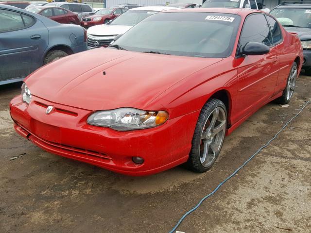 2G1WX15K229142387 - 2002 CHEVROLET MONTE CARL RED photo 2