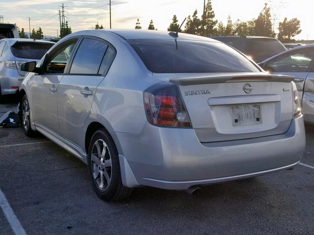 3N1AB6AP3CL763380 - 2012 NISSAN SENTRA 2.0 SILVER photo 3