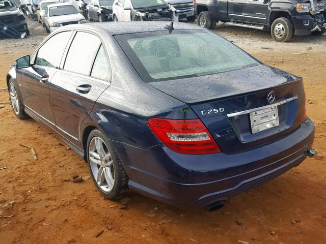 WDDGF4HB7CR193750 - 2012 MERCEDES-BENZ C 250 BLUE photo 3