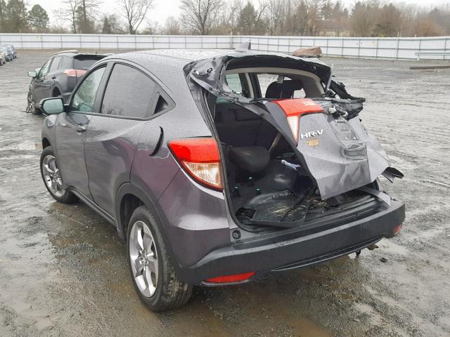 3CZRU6H51HM702782 - 2017 HONDA HR-V EX GRAY photo 3