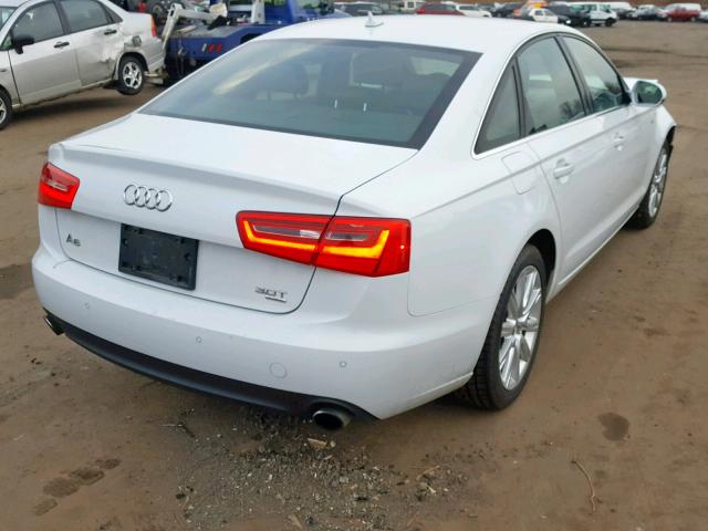 WAUFGAFC3EN040402 - 2014 AUDI A6 PREMIUM WHITE photo 4