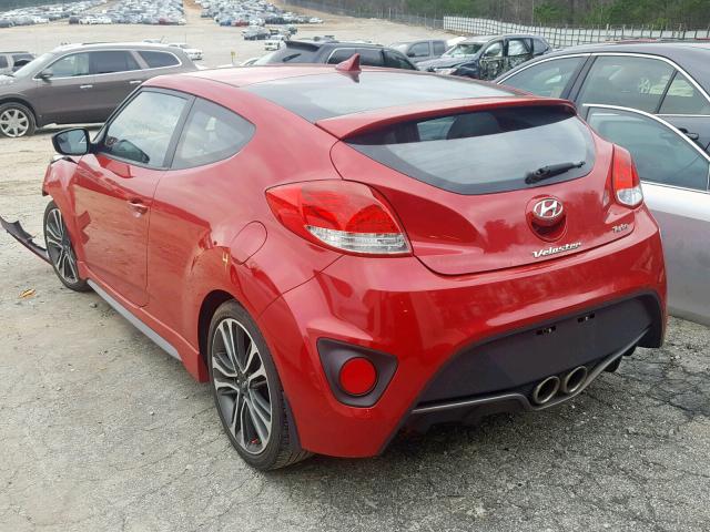 KMHTC6AE9GU279545 - 2016 HYUNDAI VELOSTER T RED photo 3