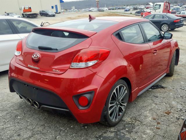 KMHTC6AE9GU279545 - 2016 HYUNDAI VELOSTER T RED photo 4