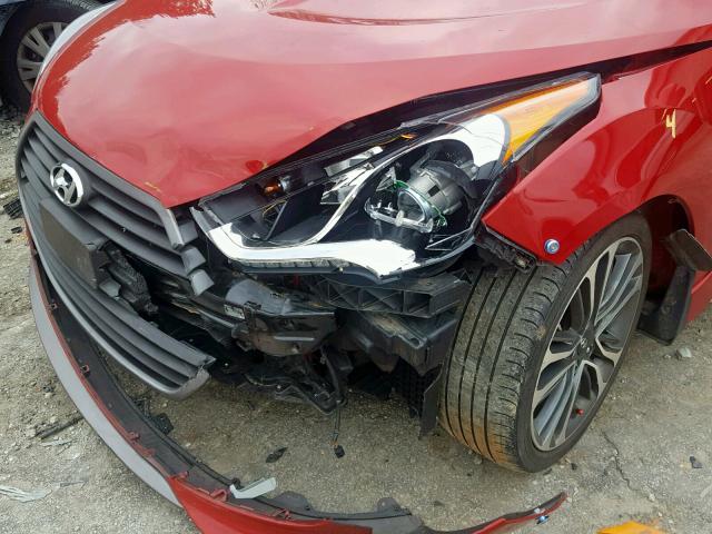 KMHTC6AE9GU279545 - 2016 HYUNDAI VELOSTER T RED photo 9