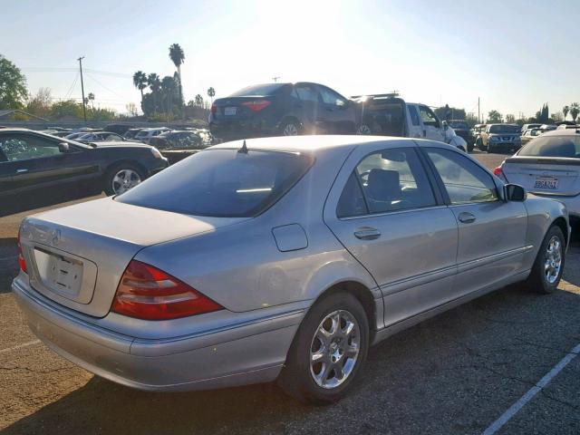 WDBNG70J62A232245 - 2002 MERCEDES-BENZ S 430 SILVER photo 4