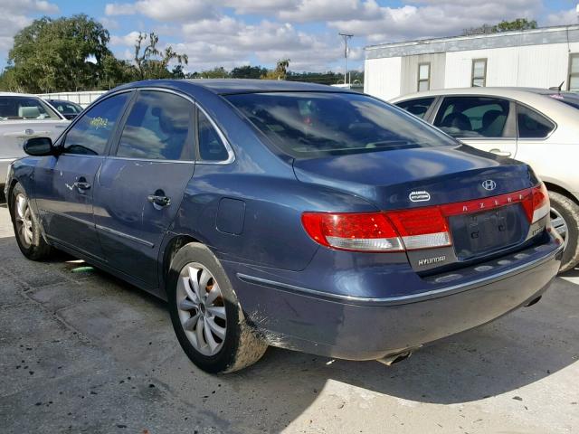 KMHFC46F06A089278 - 2006 HYUNDAI AZERA SE BLUE photo 3