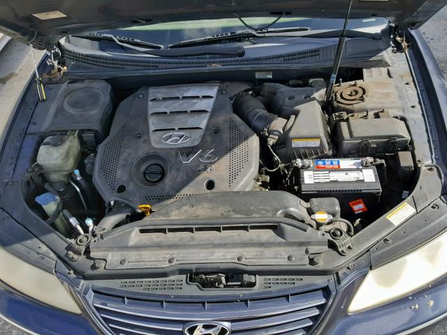 KMHFC46F06A089278 - 2006 HYUNDAI AZERA SE BLUE photo 7