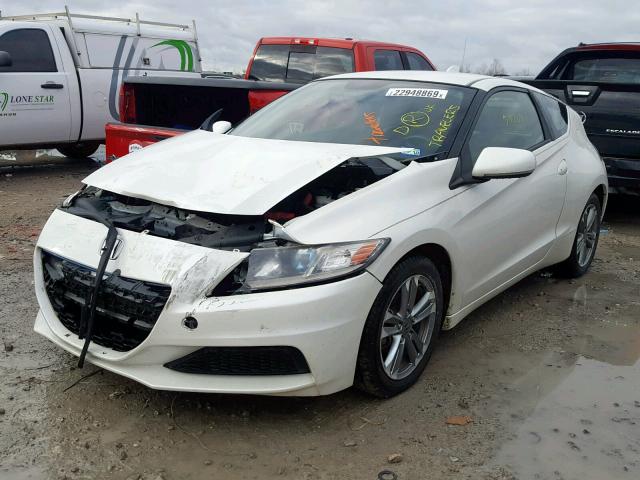 JHMZF1D40DS003885 - 2013 HONDA CR-Z WHITE photo 2