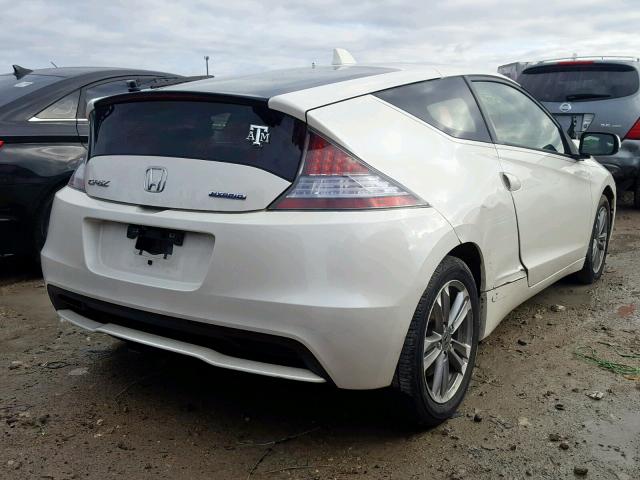 JHMZF1D40DS003885 - 2013 HONDA CR-Z WHITE photo 4