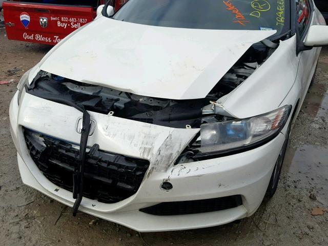 JHMZF1D40DS003885 - 2013 HONDA CR-Z WHITE photo 9