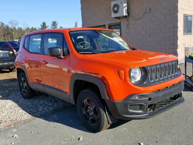 ZACCJBAT3GPE09385 - 2016 JEEP RENEGADE S ნარინჯისფერი ფოტო 1