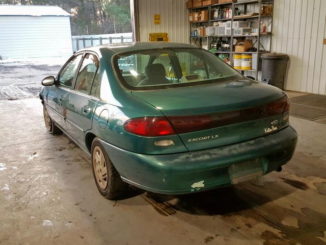 1FALP13P4VW216919 - 1997 FORD ESCORT LX GREEN photo 3