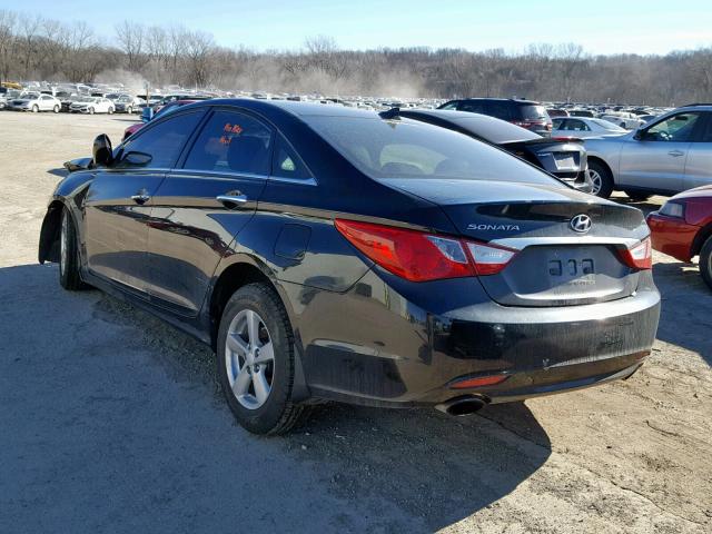 5NPEC4AC1DH636576 - 2013 HYUNDAI SONATA SE BLACK photo 3