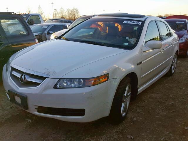 19UUA66265A043268 - 2005 ACURA TL WHITE photo 2