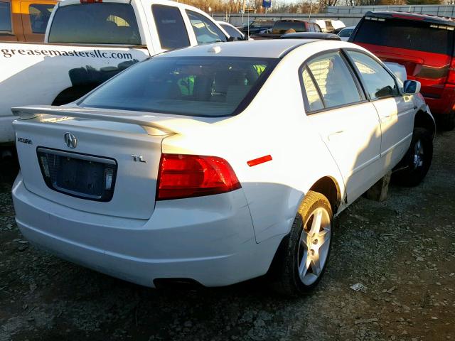 19UUA66265A043268 - 2005 ACURA TL WHITE photo 4