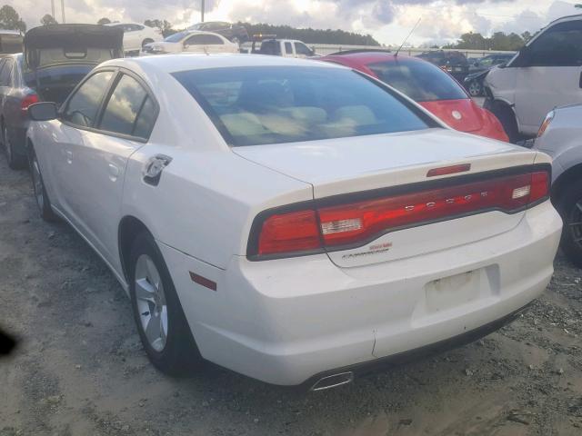 2C3CDXBG7EH240710 - 2014 DODGE CHARGER SE WHITE photo 3