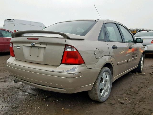 1FAHP34N07W338095 - 2007 FORD FOCUS ZX4 TAN photo 4