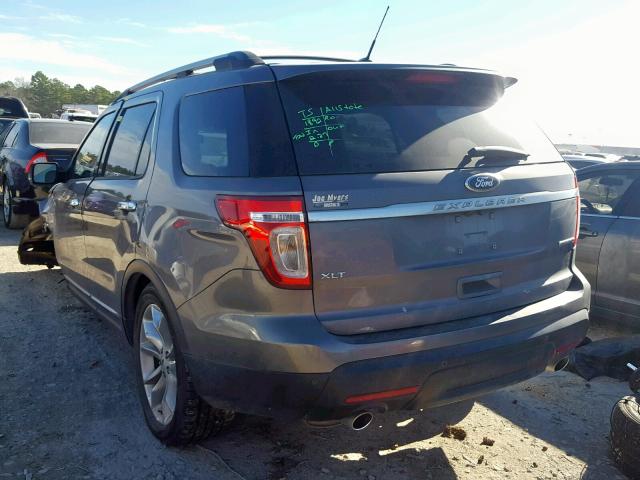 1FM5K7D89EGA22193 - 2014 FORD EXPLORER X GRAY photo 3