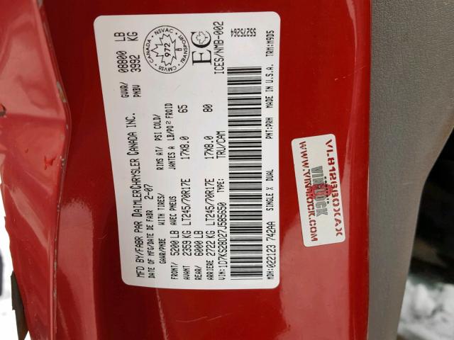 1D7KS28D27J585650 - 2007 DODGE RAM 2500 S Qırmızı foto 10