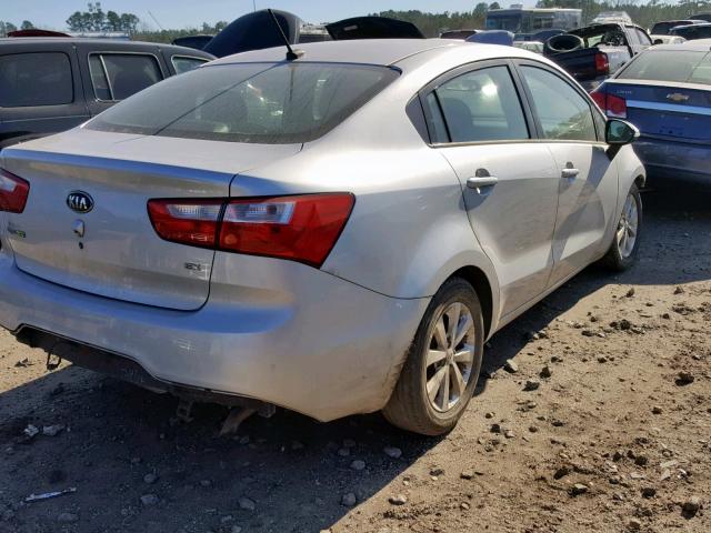 KNADN4A35D6285930 - 2013 KIA RIO EX GRAY photo 4