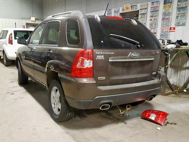 KNDJE723797599439 - 2009 KIA SPORTAGE L ყავისფერი ფოტო 3