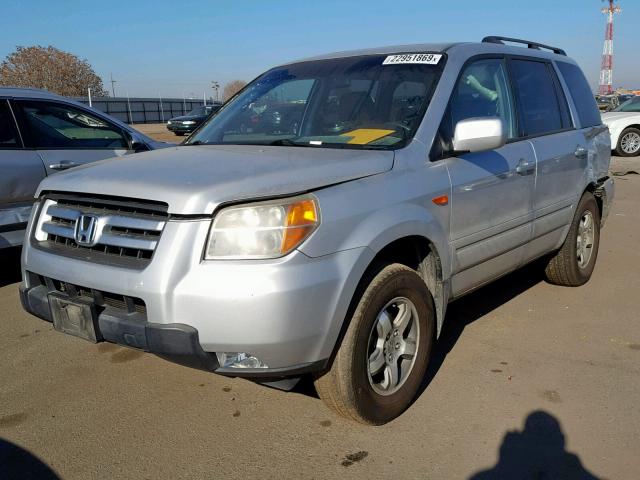 5FNYF18398B040483 - 2008 HONDA PILOT SE SILVER photo 2