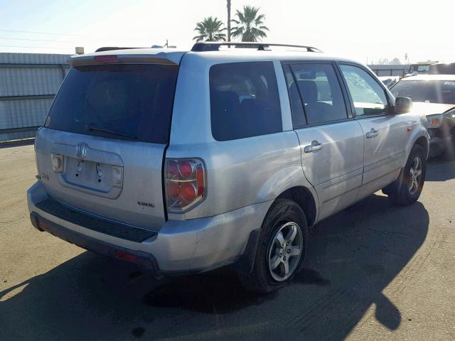 5FNYF18398B040483 - 2008 HONDA PILOT SE SILVER photo 4