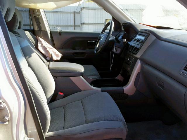 5FNYF18398B040483 - 2008 HONDA PILOT SE SILVER photo 5