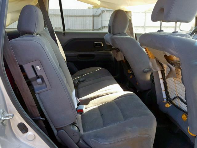 5FNYF18398B040483 - 2008 HONDA PILOT SE SILVER photo 6