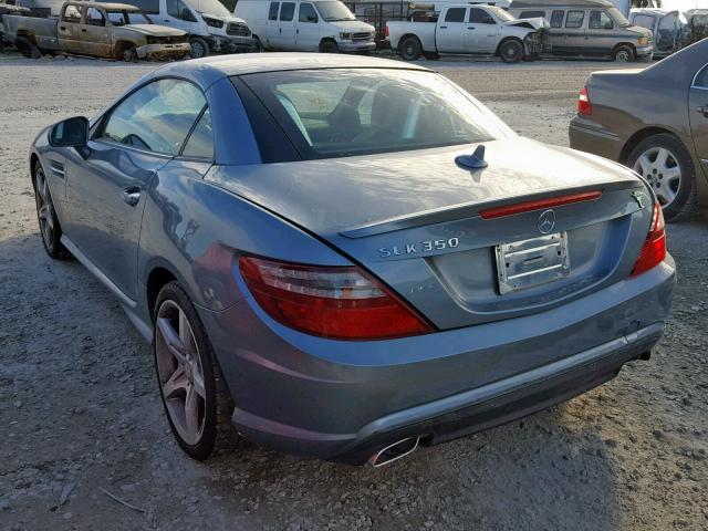 WDDPK5HA1CF030554 - 2012 MERCEDES-BENZ SLK 350 BLUE photo 3