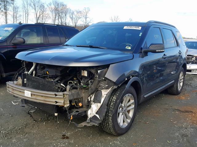 1FM5K7D87GGA93606 - 2016 FORD EXPLORER X GRAY photo 2