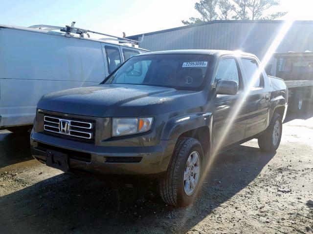 2HJYK16536H549908 - 2006 HONDA RIDGELINE GREEN photo 2