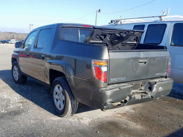 2HJYK16536H549908 - 2006 HONDA RIDGELINE GREEN photo 3