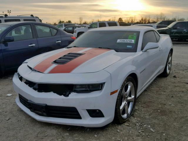 2G1FK1EJXE9231411 - 2014 CHEVROLET CAMARO 2SS WHITE photo 2