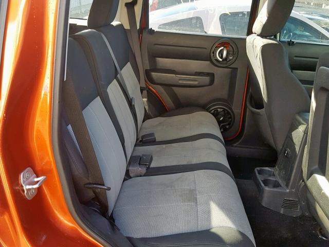 1D8GT28K27W662050 - 2007 DODGE NITRO SXT ORANGE photo 6