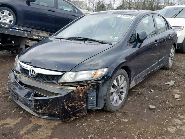 2HGFA1F96AH528577 - 2010 HONDA CIVIC EXL BLACK photo 2