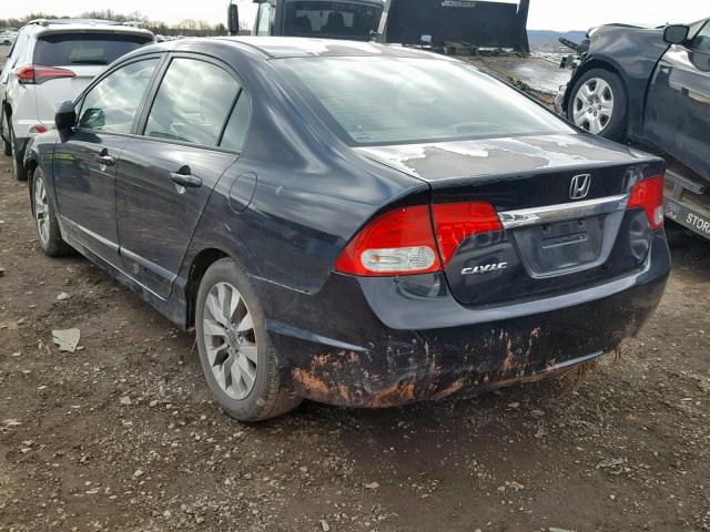 2HGFA1F96AH528577 - 2010 HONDA CIVIC EXL BLACK photo 3