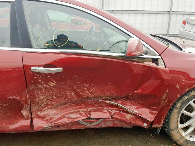 1G1ZE5E73AF125576 - 2010 CHEVROLET MALIBU LTZ ბურგუნდია ფოტო 9