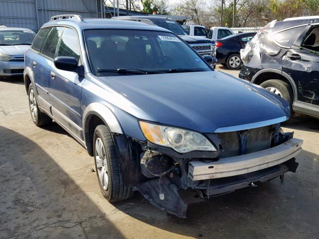 4S4BP60C687314025 - 2008 SUBARU OUTBACK BLUE photo 1