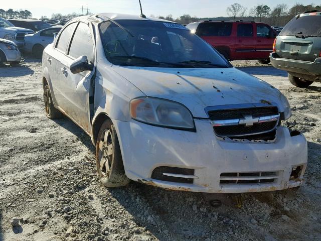 KL1TD56E09B615173 - 2009 CHEVROLET AVEO LS WHITE photo 1