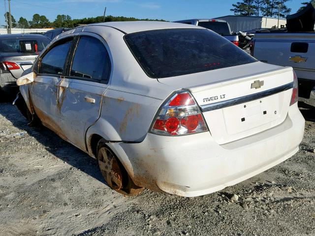 KL1TD56E09B615173 - 2009 CHEVROLET AVEO LS WHITE photo 3