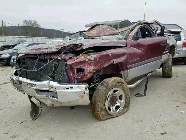 3B7KF23651G785325 - 2001 DODGE RAM 2500 BURGUNDY photo 2