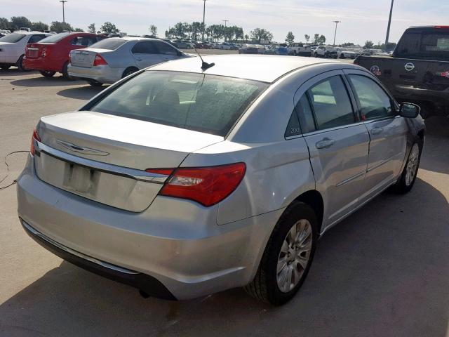 1C3CCBAB3CN157940 - 2012 CHRYSLER 200 LX SILVER photo 4