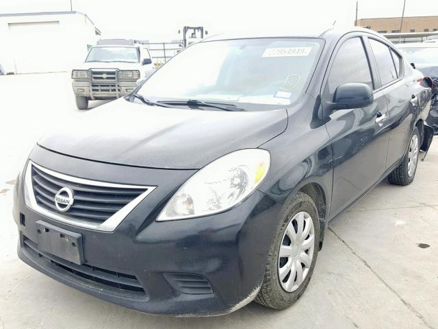 3N1CN7AP2DL869469 - 2013 NISSAN VERSA S BLACK photo 2